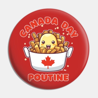 Canada Day Funny Kawaii Poutine Pin