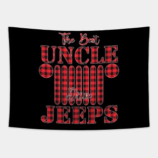 The Best Uncles Drive Jeeps Red Plaid Jeep Matching Pajama Family Buffalo Jeeps Lover Tapestry