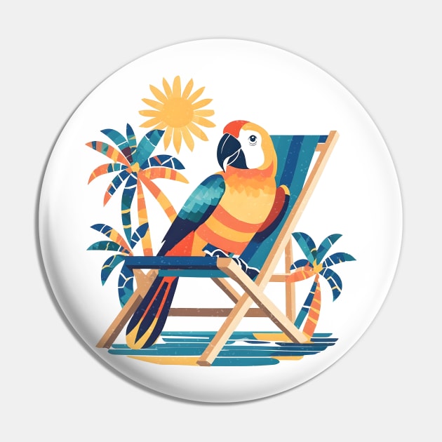 Parrot on vacation Pin by Midcenturydave