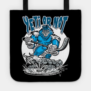 Yeti or Not Hockey Player Mascot Tote