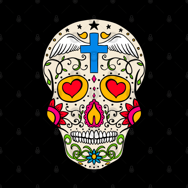 Dia de los Muertos - Sugar Skull by Hispaniola-Fineart