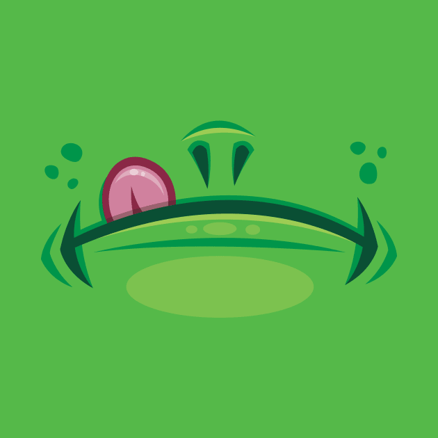 Cartoon Frog Mouth with Tongue by fizzgig