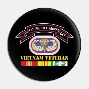 11th Pathfinder Detachment - Vietnam Vet w Abn Badge Cbt Star Pin