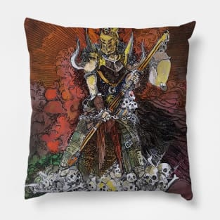 Horns Of Destruction Pillow