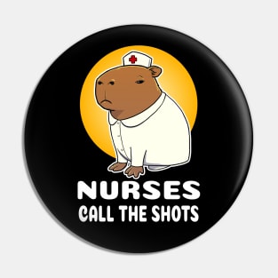 Nurses call the shots Capybara Nurse Costume Pin