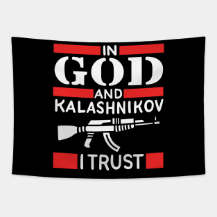 Ak 47 As Reliable As God Tapestry