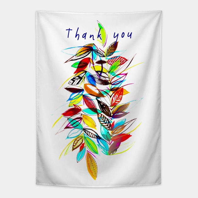 THANK YOU Tapestry by MAYRAREINART