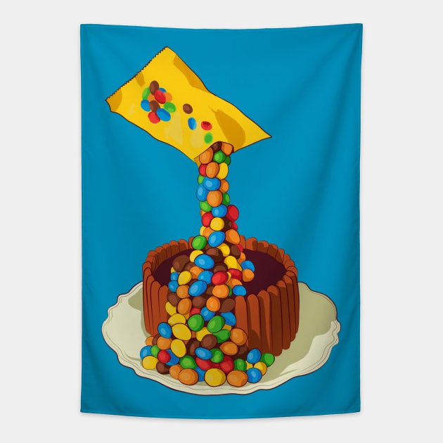 Colorful gravity cake Tapestry by Mimie20