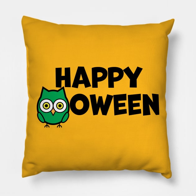 Happy Owloween Pillow by acurwin