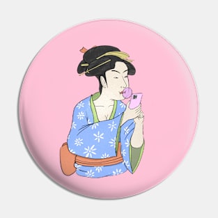 Geisha with Phone Pin