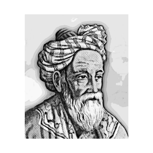 Omar Khayyam Black and White Portrait | Omar Khayyam Artwork 2 by JustLit