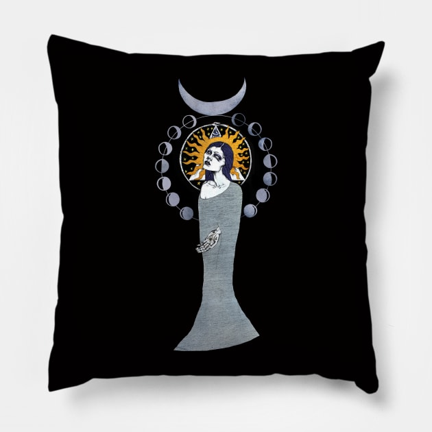 Alchemical Woman Pillow by Roxanedewar1
