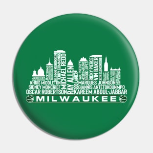 Milwaukee Basketball Team All Time Legends, Denver City Skyline Pin