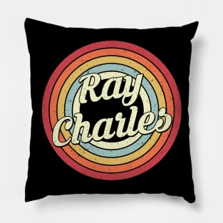 Ray Proud Name Retro Rainbow Tribute Pillow