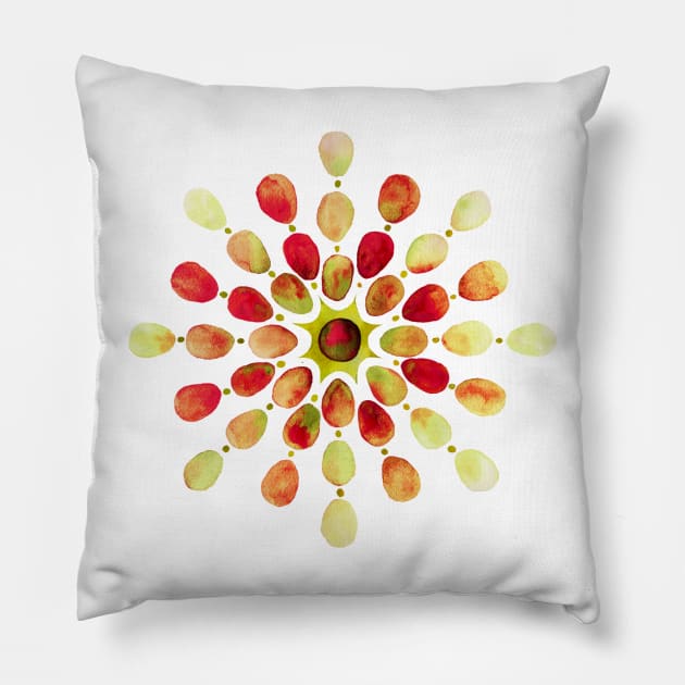 Mandala Love - Cherry Limeade Pillow by Mazzlo Shop
