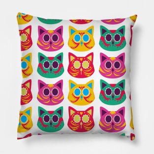 cute mexican cat pattern Pillow