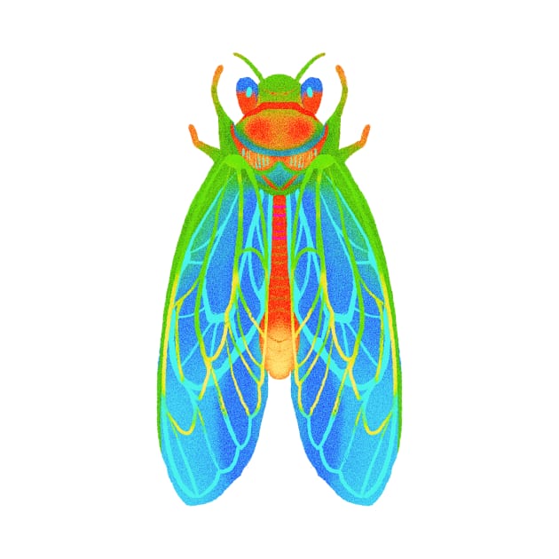 Aesthetic Cicada Drawing by rosiemoonart