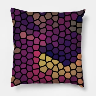 Painted Glass Of Sun Set Colors Pattern Pillow