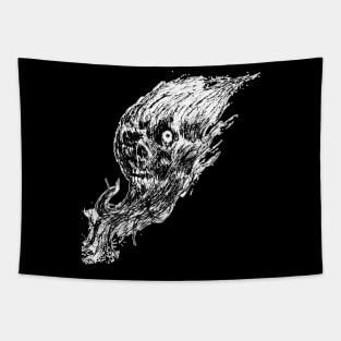 dark horror skull Tapestry