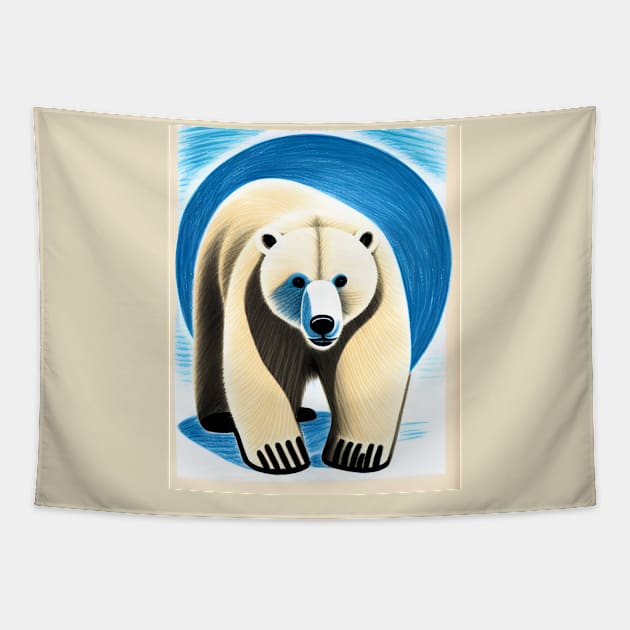 Polar Bear Vortex Tapestry by cornleg