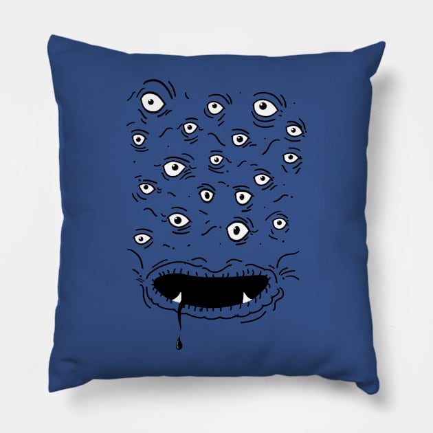 Glubschaugen Drool Halloween Scary Monster Pillow by Quentin1984