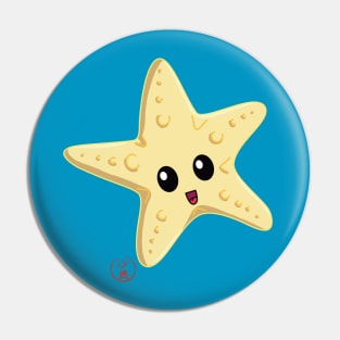 Cute comic starfish in kawaii Stile Pin