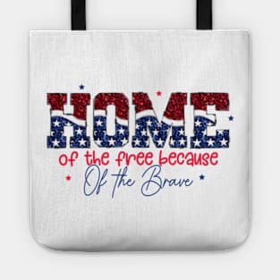 Memorial Day, Glitter American Flag, 4th of July, Patriotic, Red White and Blue Tote