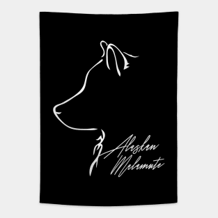 Proud Alaskan Malamute profile dog lover Tapestry