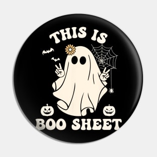 Funny Halloween Boo Ghost Costume This is Some Boo Sheet 2023 Pin