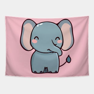 cute elephant cartoon vector illustration Tapestry