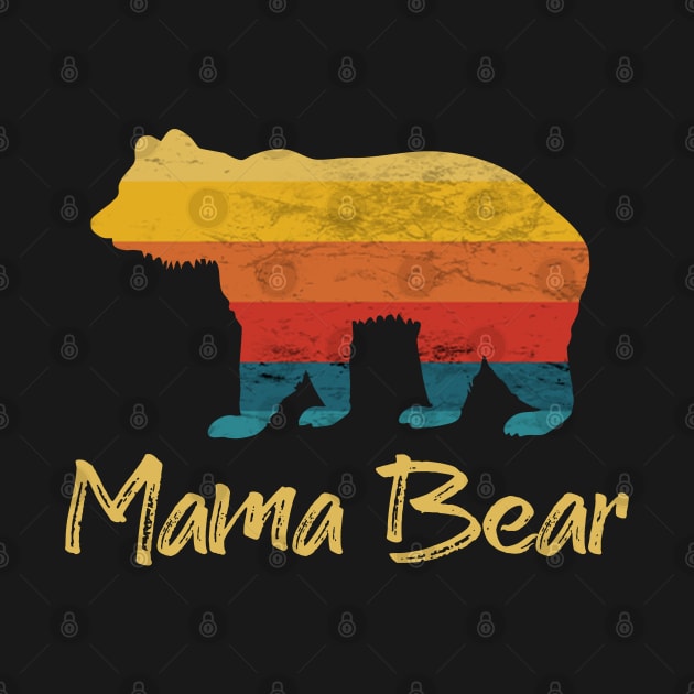 Mama Bear Vintage Retro Sunset by Scar