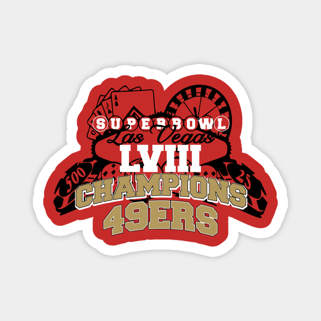 49ers Super Bowl LVIII Champions 2024 Magnet by CovpaTees