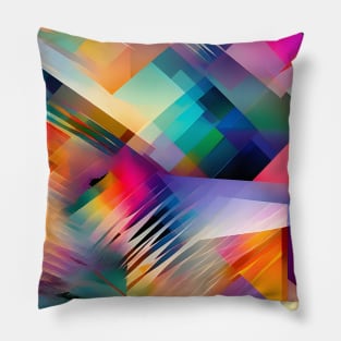 Abstract Rainbow Pillow
