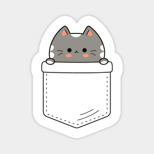 Cat in pocket Magnet