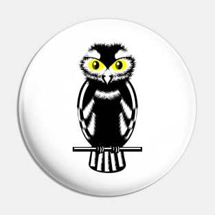 Black and White Owl Pin