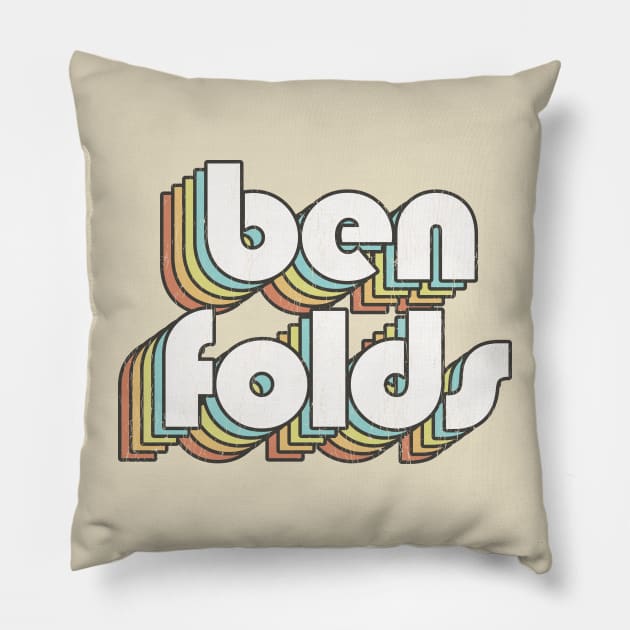 Ben Folds / Rainbow Vintage Pillow by Jurou