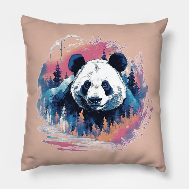 Panda bear Pillow by GreenMary Design