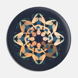 Synchronized Swimming Summer Games Mandala Pin