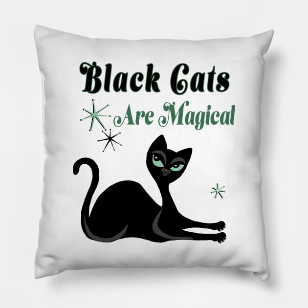 Black Cats Are Magical Shirt Pillow by xenotransplant