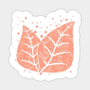 Soft floral pattern of orange tones Magnet