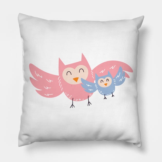 owl artwork Pillow by Houseofwinning