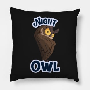 Night Owl with Insomnia and Noctural Sleepless Nights Pillow