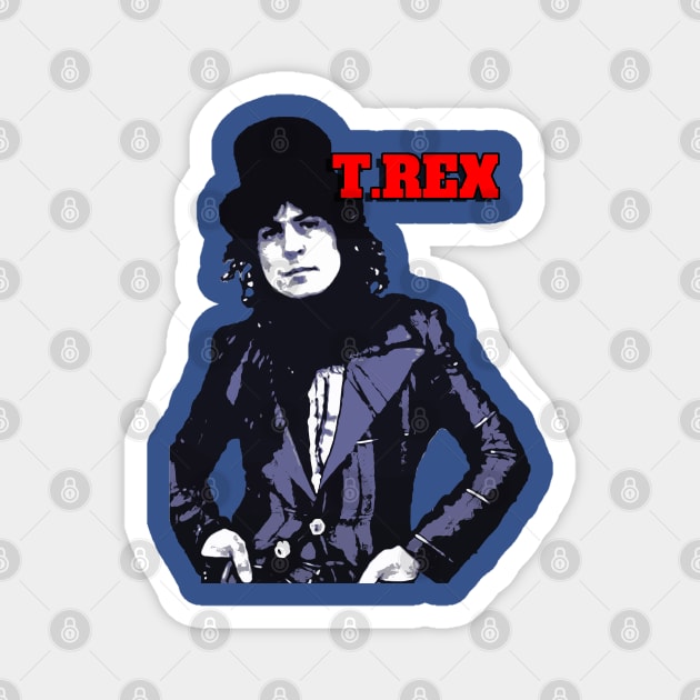 T.Rex (Mark Bolan) Blue version Magnet by RoxanneG