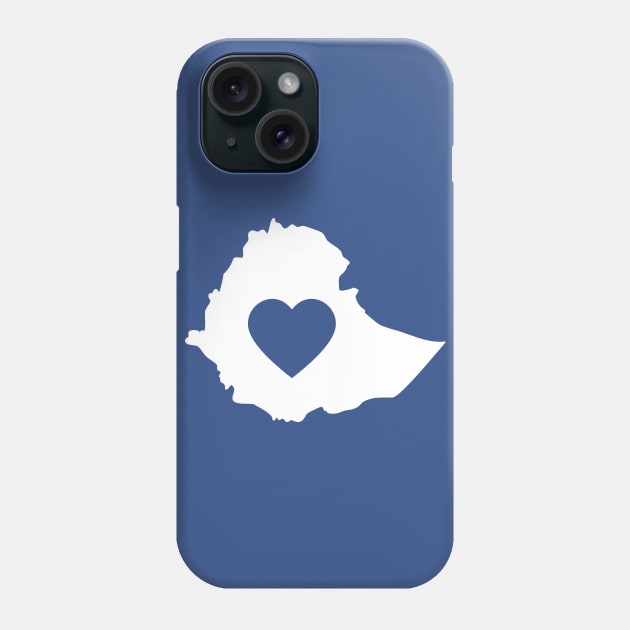 A piece of my heart is in Ethiopia (White) Phone Case by The Lemon Stationery & Gift Co