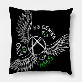 No Gender, Only Chaos Pillow