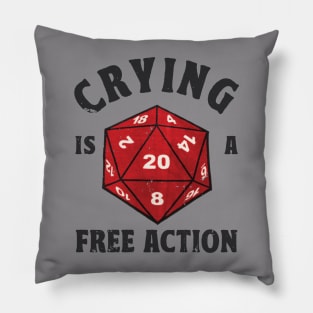 Crying is a free action Pillow