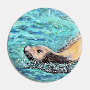 Sea Lion Painting Pin