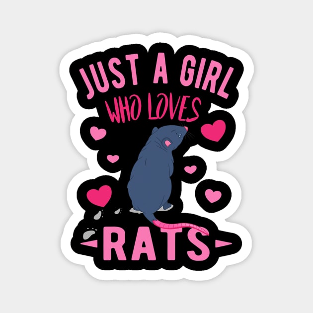 Just a girl who love rats Crazy Rat Lady love rats pet Magnet by cloutmantahnee