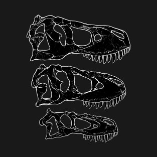 Daspletosaurus Tarbosaurus Tyrannosaurus Rex fossil skulls T-Shirt