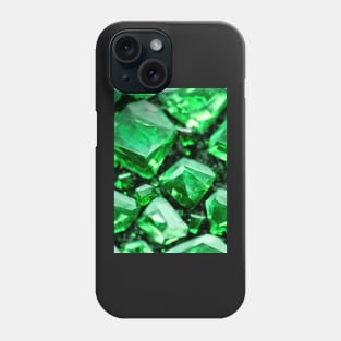 Jewel Pattern - Green Emerald, for a bit of luxury in your life! #1 Phone Case